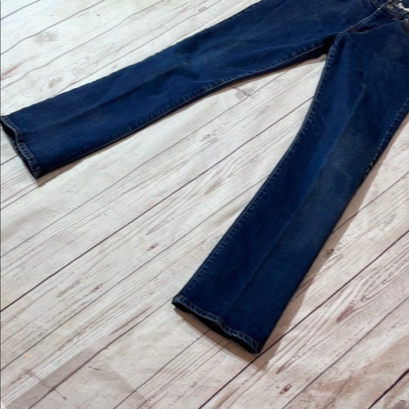 VTG Sz 3 Calvin Klein Dark Blue Boot Cut Mid Rise Denim Jeans Women’s Vintage - Picture 14 of 16